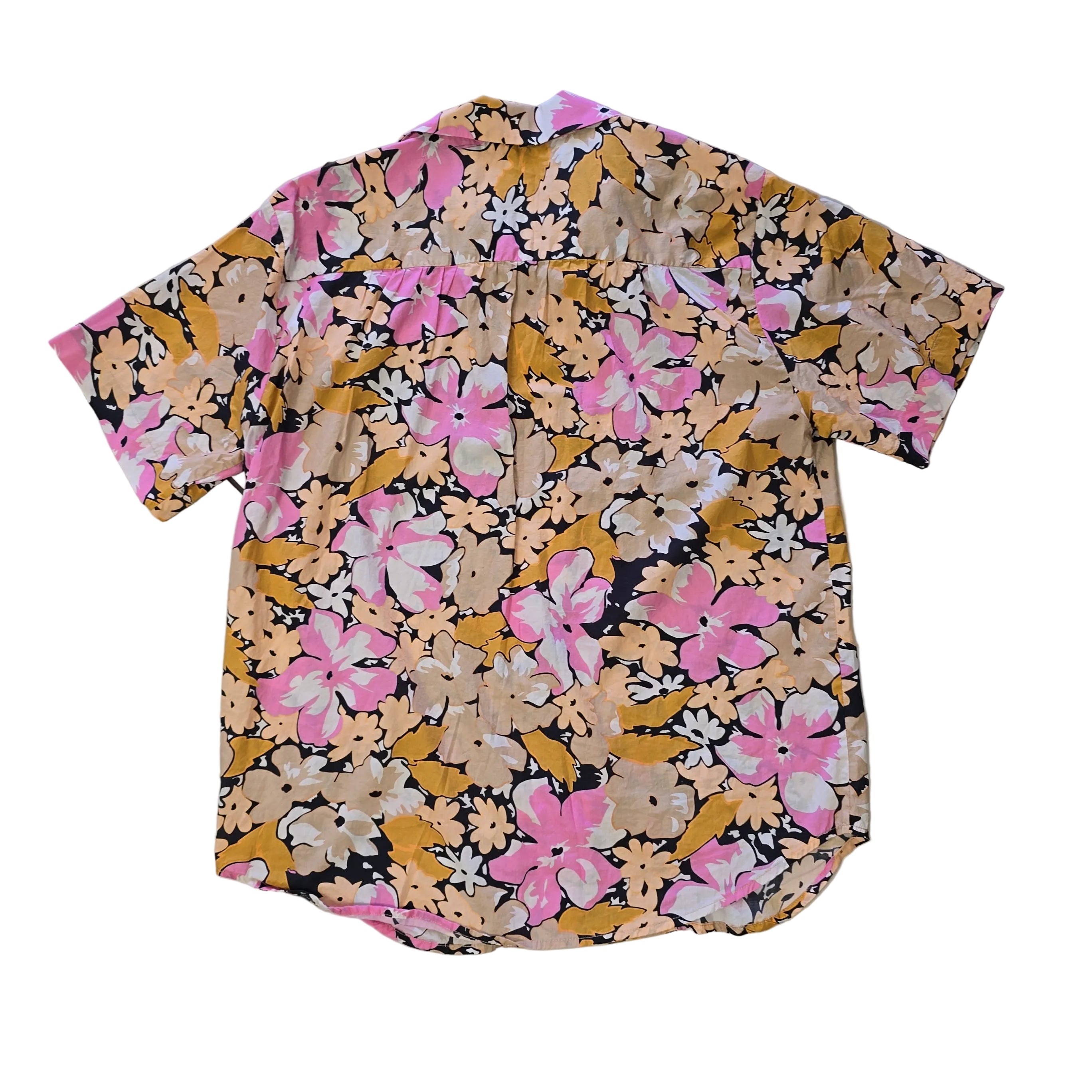 Floral-patterned shirt on a light background
