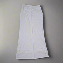 White skirt on a gray background