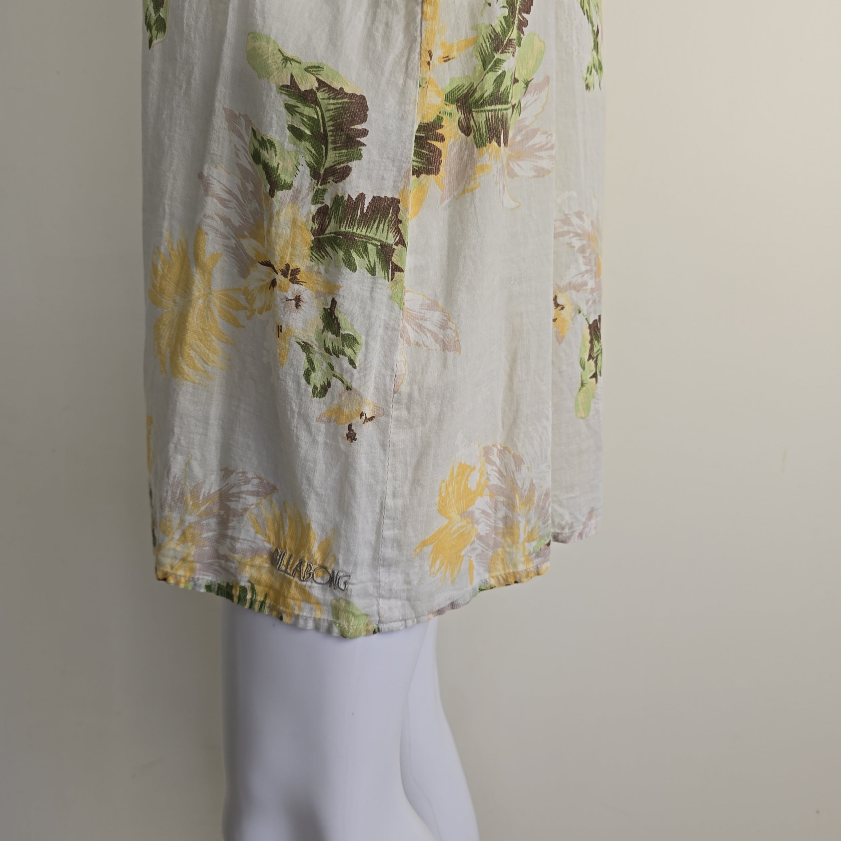 Floral mini dress on a light background