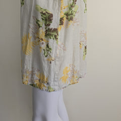 Floral mini dress on a light background