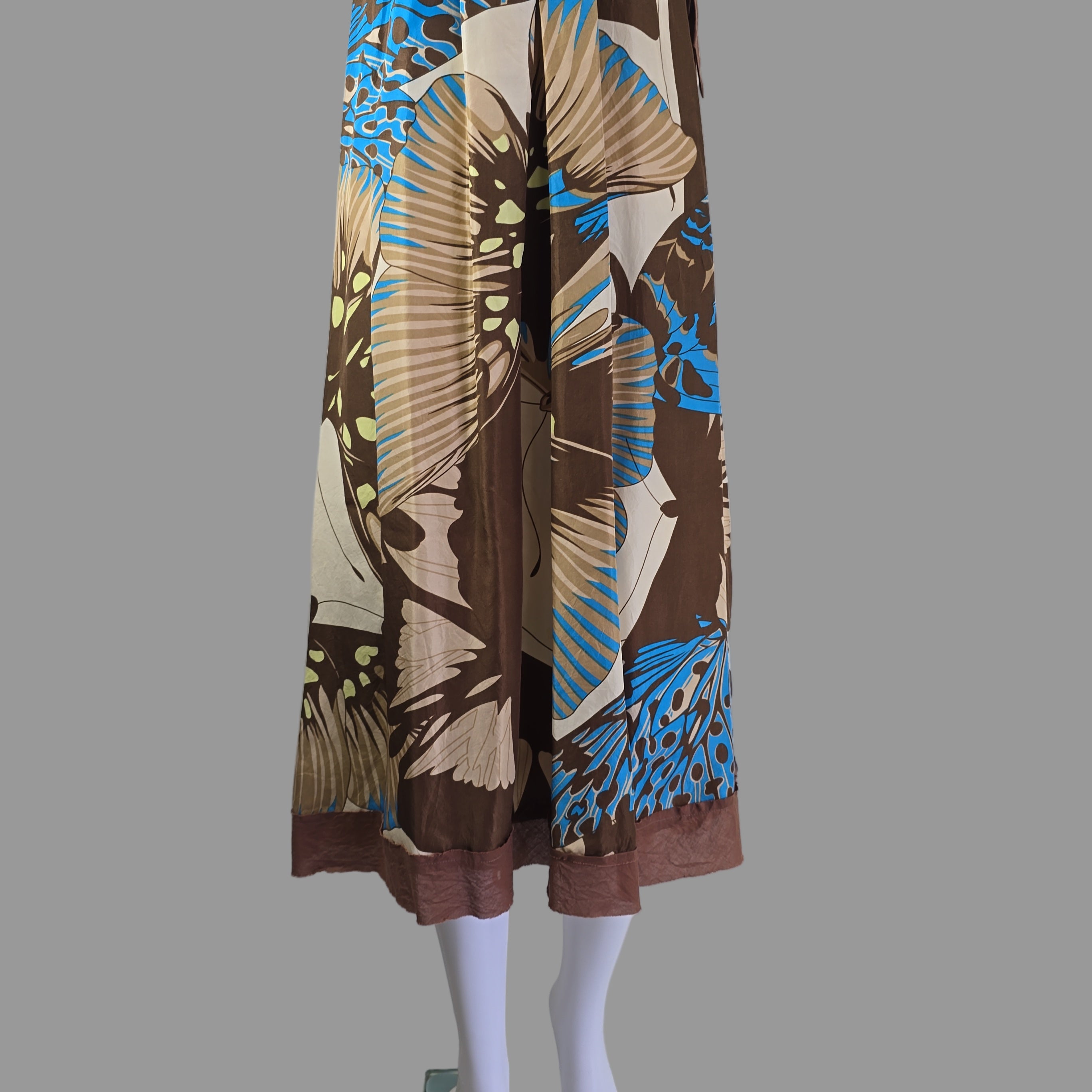 Fabric with a butterfly pattern on a white background