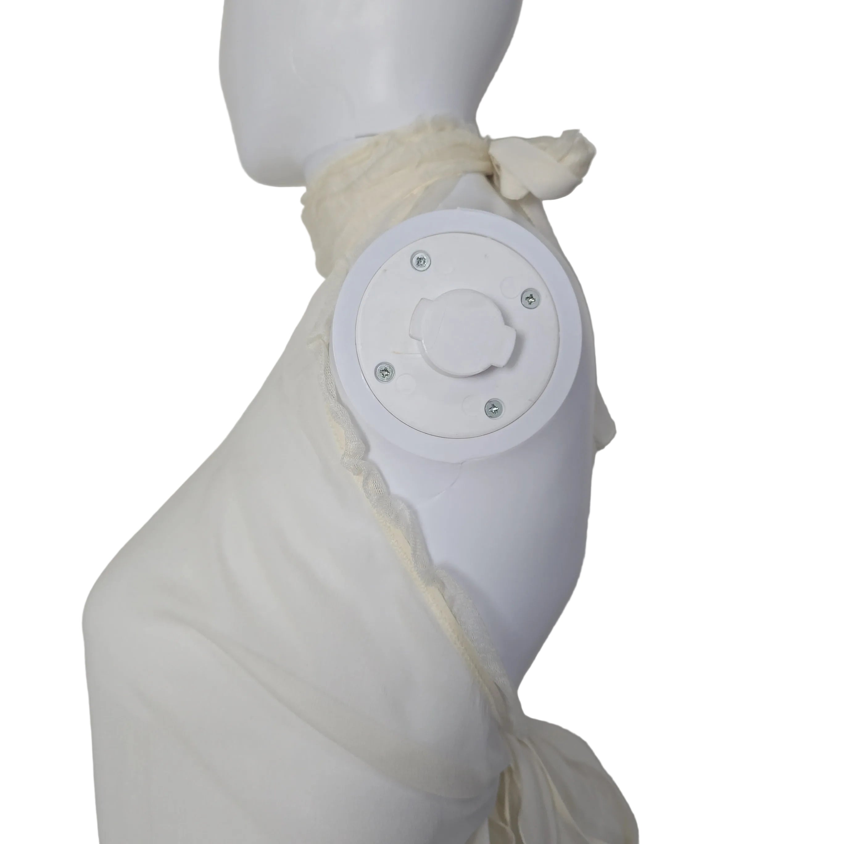 White top on a white background