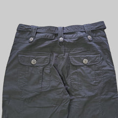 Pair of black pants on a light background