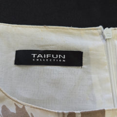Taifun Collection Cream, Silver and Brown Dress