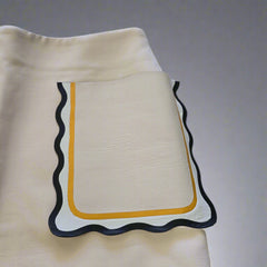 Fendi Mid Length Leather Pockets Beige Skirt