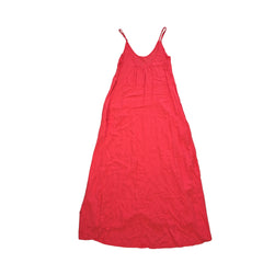 Coral dress on a light background