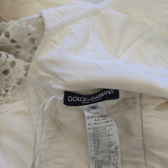 Dolce & Gabbana Butter Yellow/ Cream Knee-length Dress - Size: IT 46