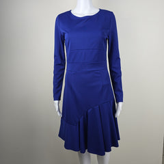 Unsigned Blue Long Sleeved Dress - Size AU 10