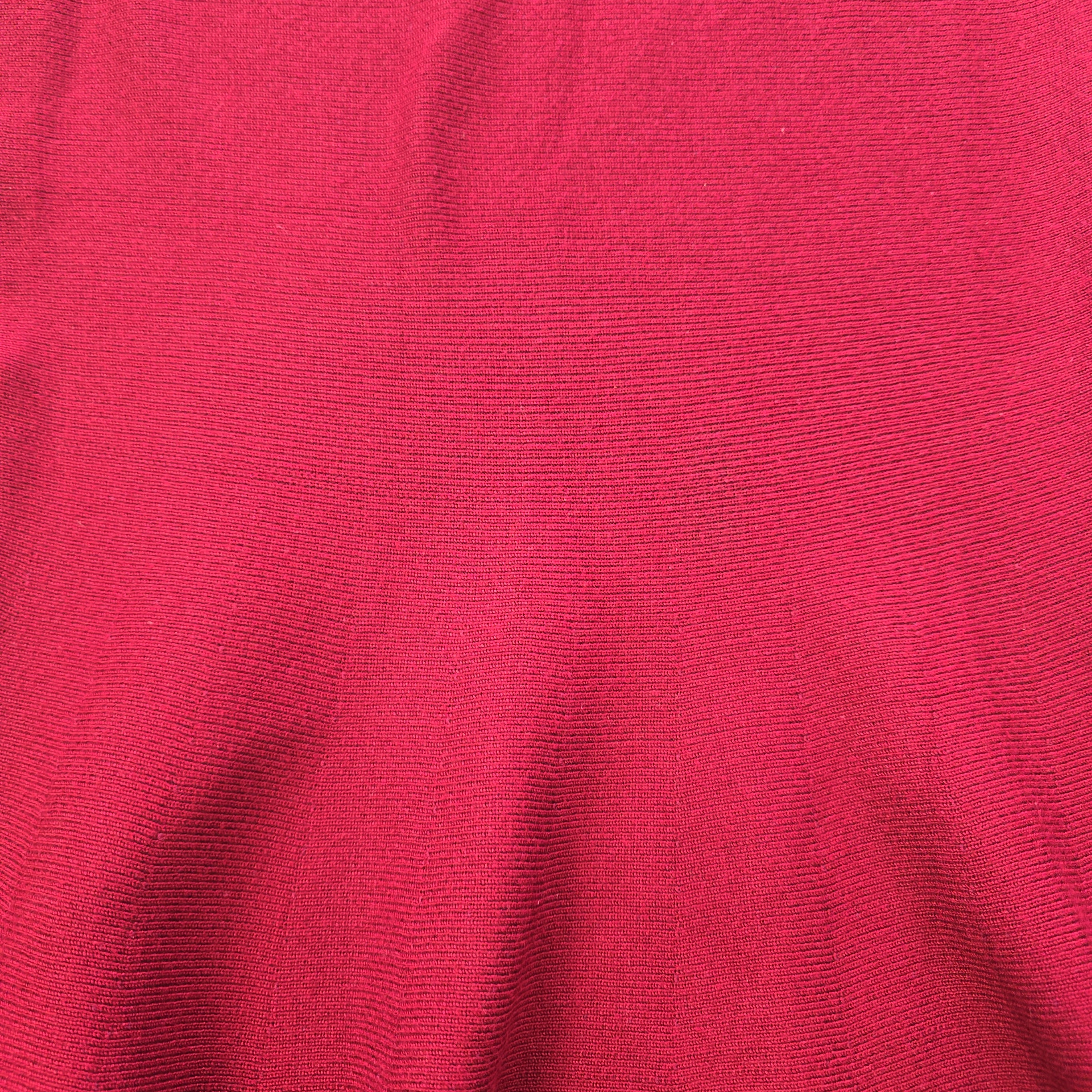 Close-up of red fabric with visible texture
