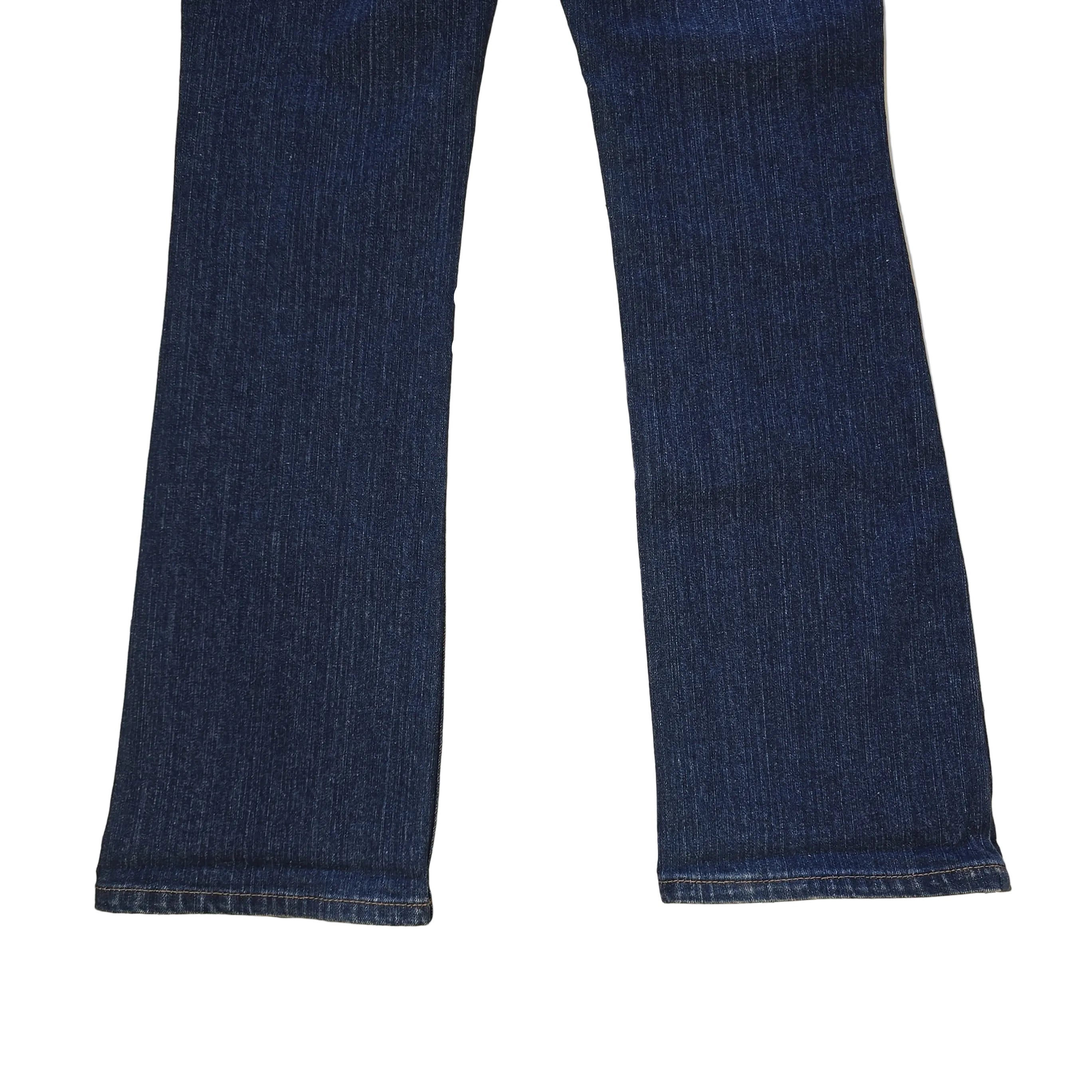 Pair of blue jeans on a light background