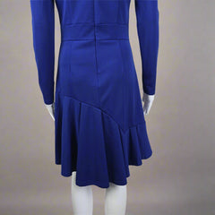 Unsigned Blue Long Sleeved Dress - Size AU 10