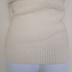 White knitted tank top on a light background
