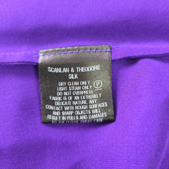 Scanlan & Theodore Violet Purple Silk Draped Top - Size: AU 8