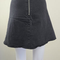 Luck & Trouble Charcoal/Black Denim Skirt - Size AU 12