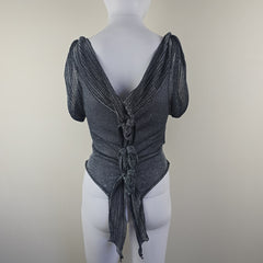 Christian Dior Silver Evening Top - Size: FR 38 (AU 10)