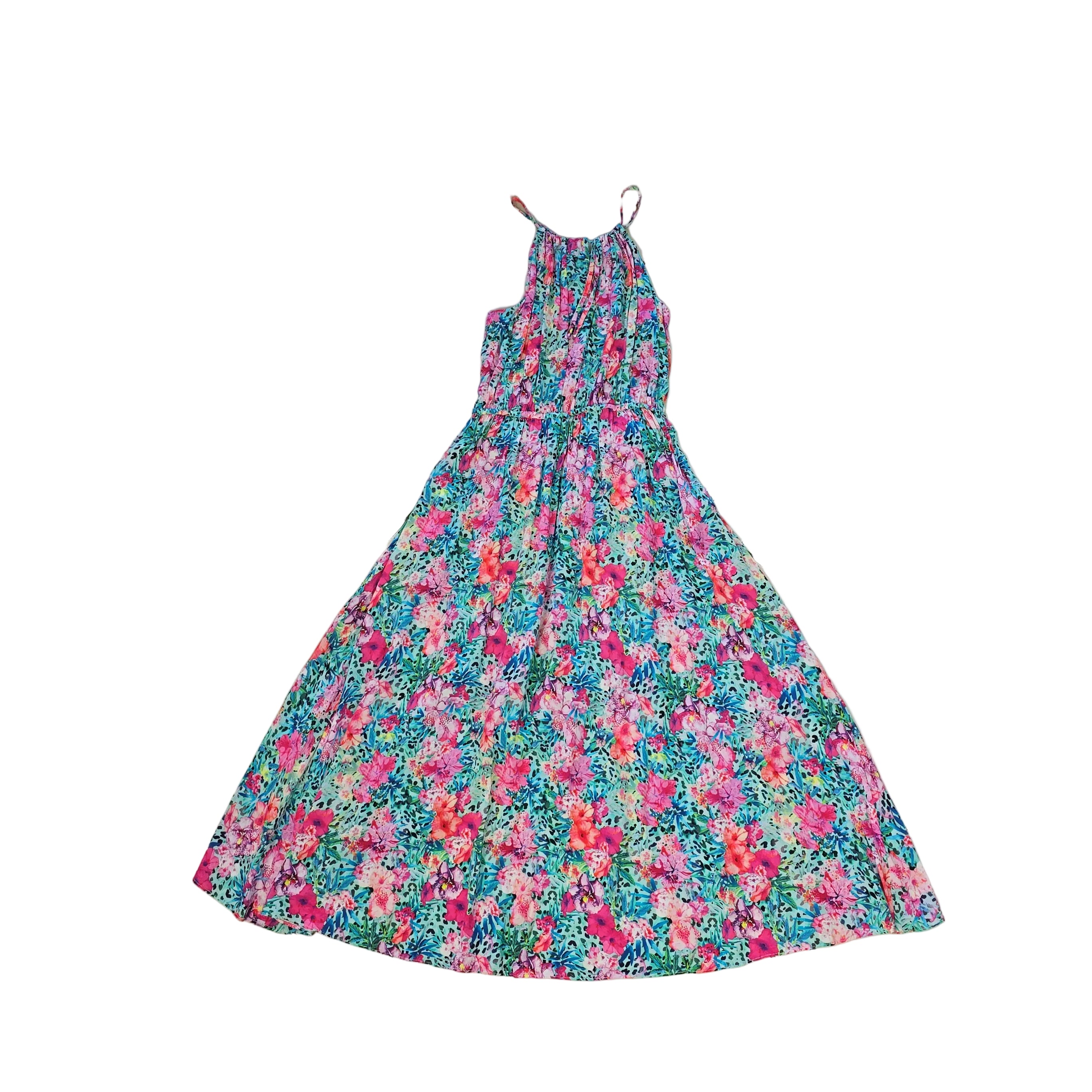 Floral patterned dress on a light background