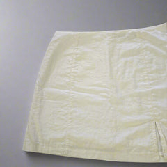 Glassons White Linen Mini Skirt - Size: AU 10