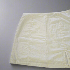 Glassons White Linen Mini Skirt – Effortless Everyday Essential - Size: AU 10