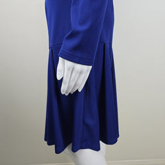Unsigned Blue Long Sleeved Dress - Size AU 10