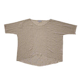 Oroton Gold-Beige Metallic Knit Top - Size: International L