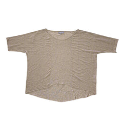 Oroton Gold-Beige Metallic Knit Top - Size: International L