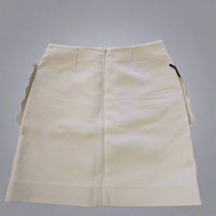 Fendi Mid Length Leather Pockets Beige Skirt