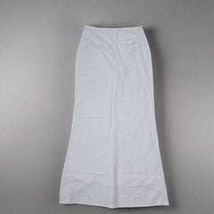 Charcoal White Linen Maxi Skirt - Size: AU12