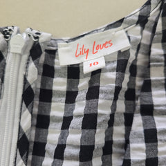Lilly Loves Black and White Checkered Midi Dress