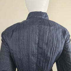 Gerry Weber Navy Lightweight Ruffle Jacket - Size: AU 12