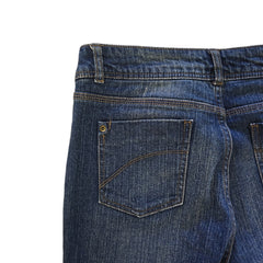 Pair of blue jeans on a light background