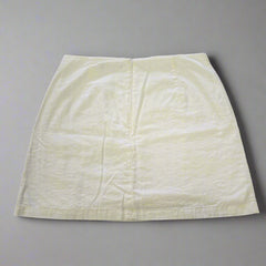 Glassons White Linen Mini Skirt - Size: AU 10