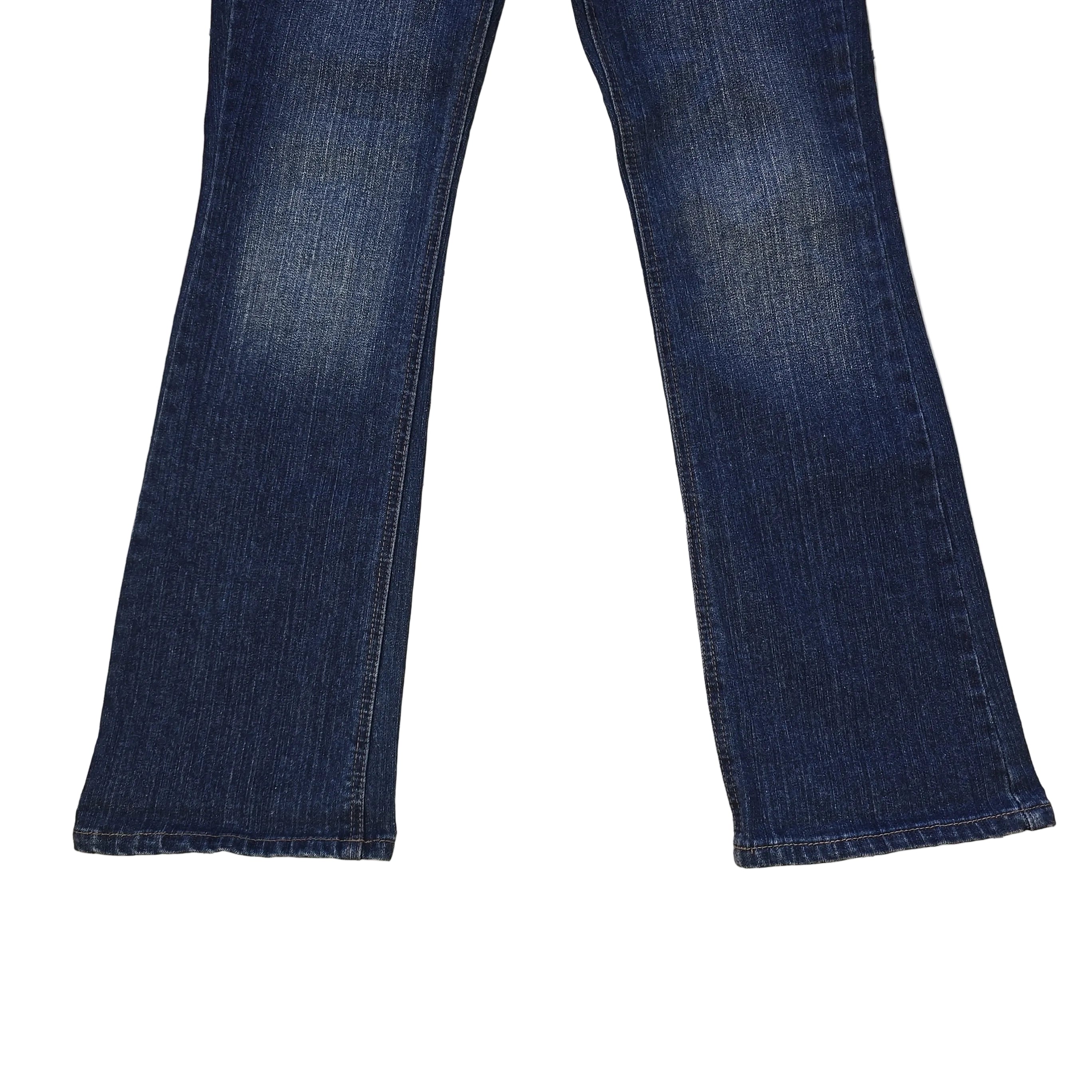 Pair of blue jeans on a light background