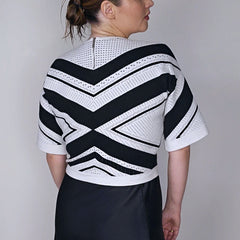 Karen Millen Black and White Top - Size: M