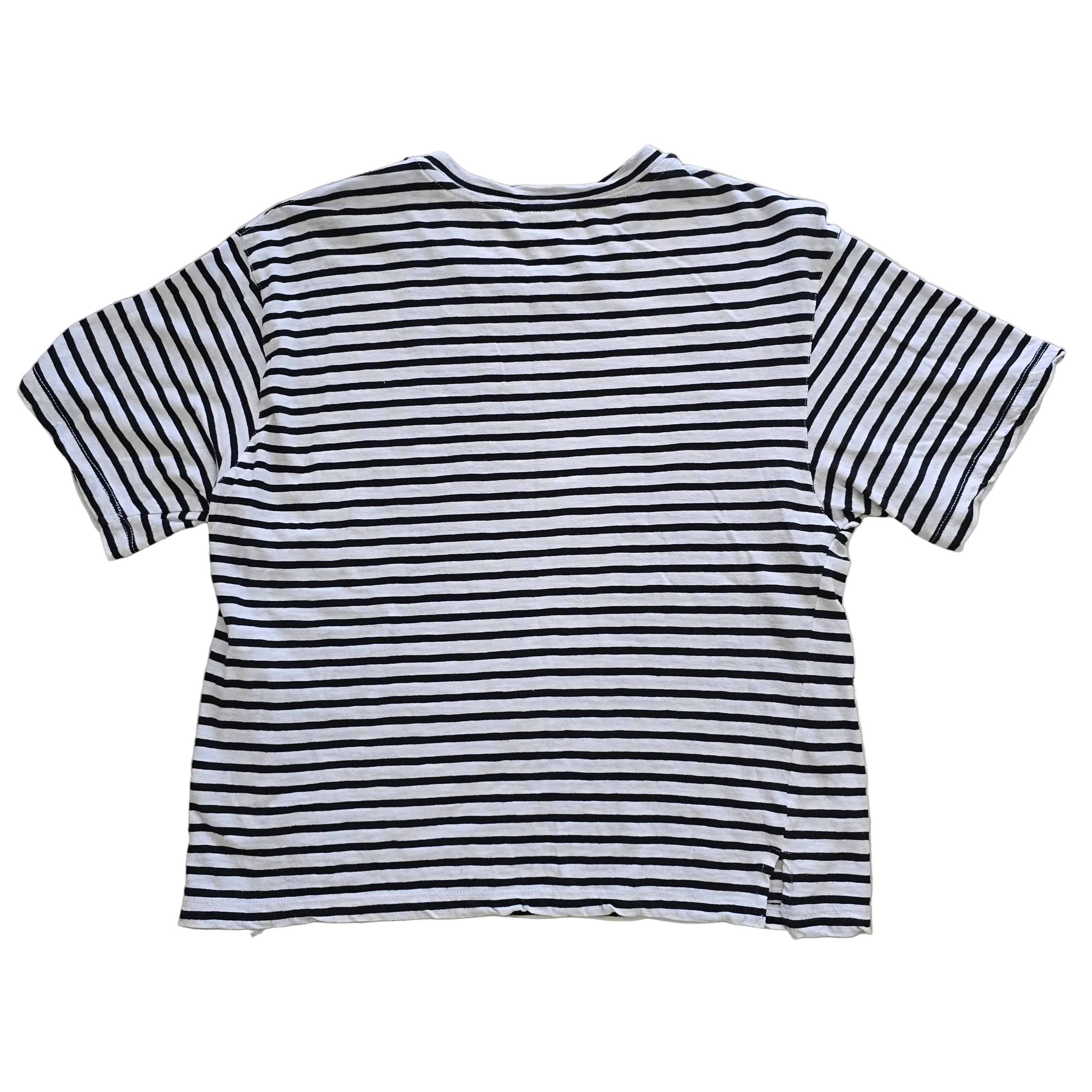 Black and white striped shirt on a light background