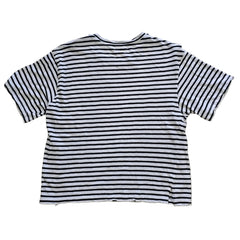 Black and white striped shirt on a light background