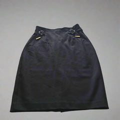 Oroton Black Skirt with Gold Details