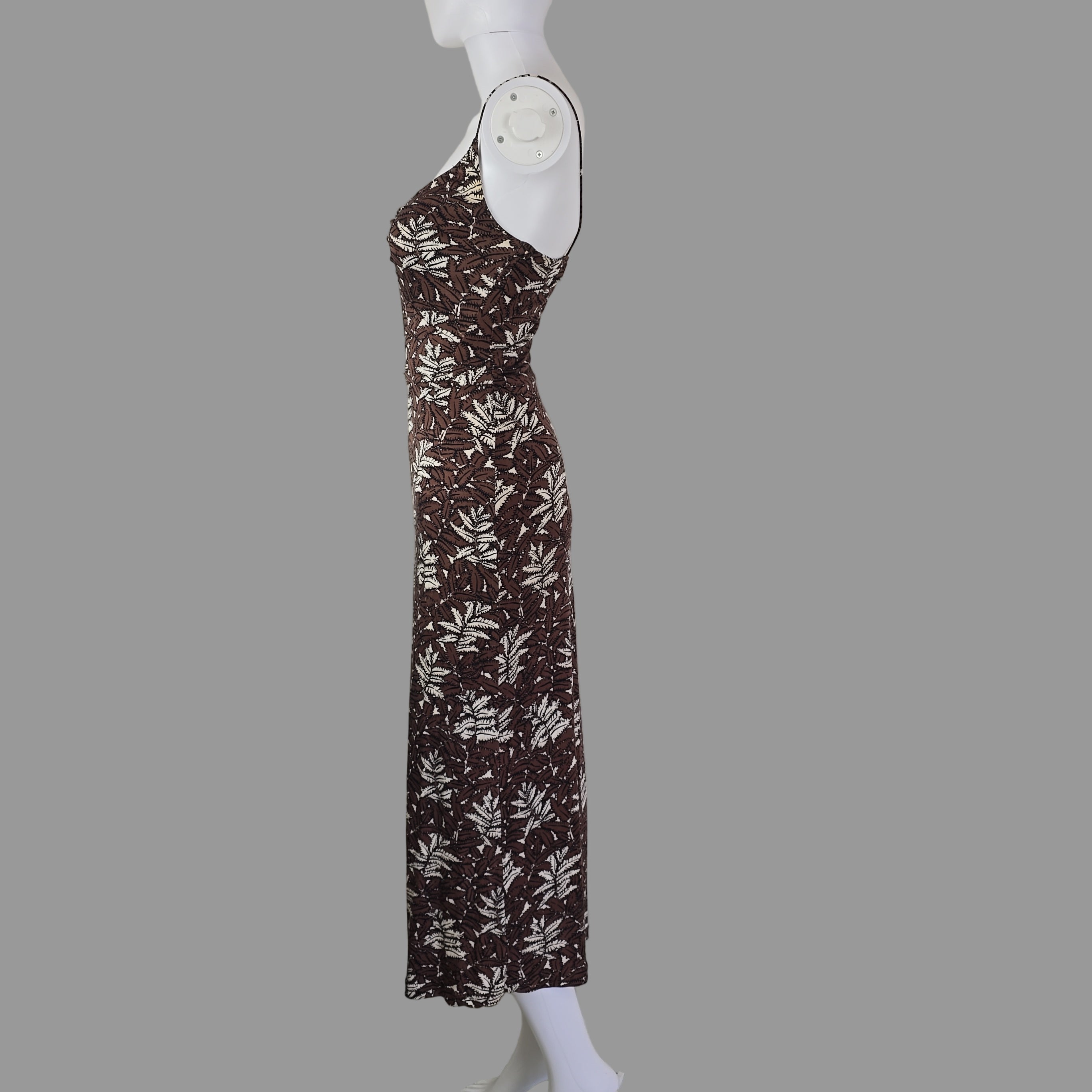 Floral-patterned dress on a white surface