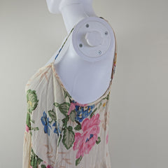 Cream floral top on a light background