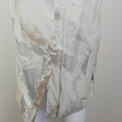 Taifun Collection Cream, Silver and Brown Dress