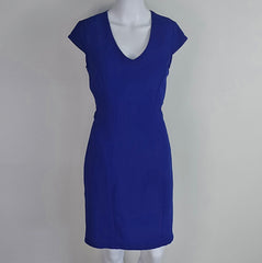Unsigned Vintage Cobalt Blue Fitted Dress – Elegant and Timeless