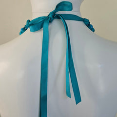 Blue and Green Ribbon Necklace