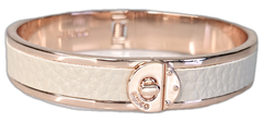 Mimco Rose Gold and Leather Cuff Bracelet