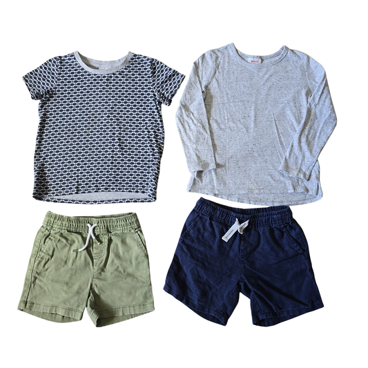 SEED Kids Clothing Bundle Size 4 & 5 – 4 Pieces Tees & Shorts 2736