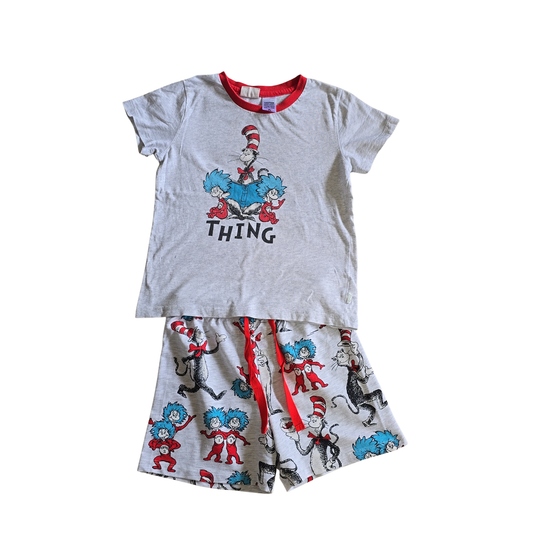 Peter Alexander Dr Seuss Collection Kids Pyjama Set Size 6 Short Sleeve Top & Shorts 2736