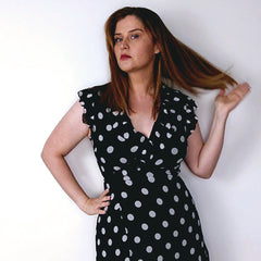 RIXO Polka Dot Dress