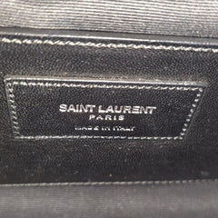 YSL Black and Silver Crocodile Clutch/Shoulder Bag