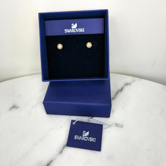 Swarovski Rose Gold and Diamante Stud Earrings 4000