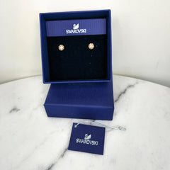 Swarovski Rose Gold and Diamante Stud Earrings