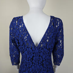 Annah Stretton Floral Lace Navy Dress