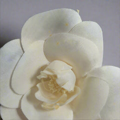 AUTHENTIC VINTAGE CHANEL CAMELLIA SILK FLOWER BROOCH